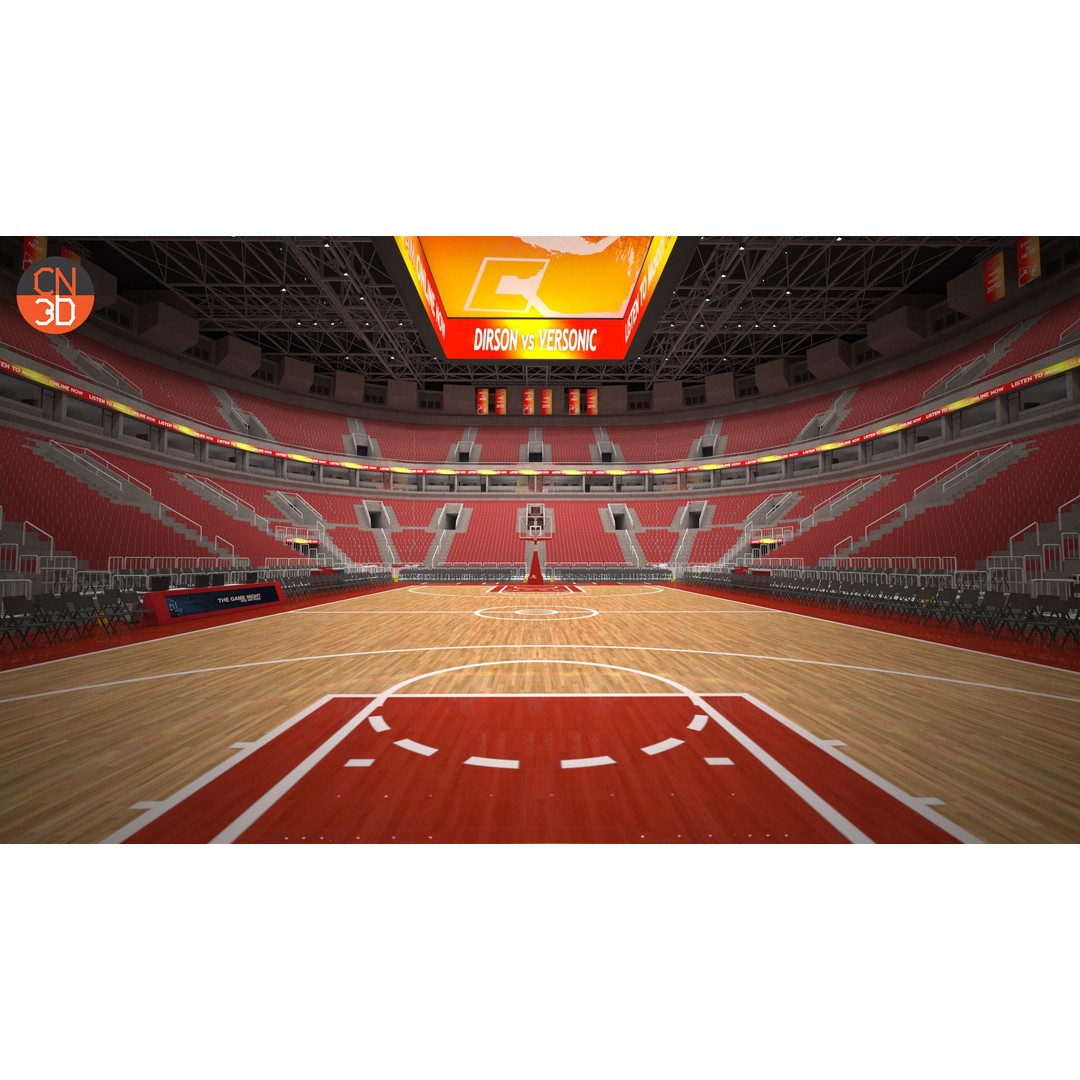 Basketball Arena 3D Model – Low Poly Interior with 18,628 Seats, FBX - View 7