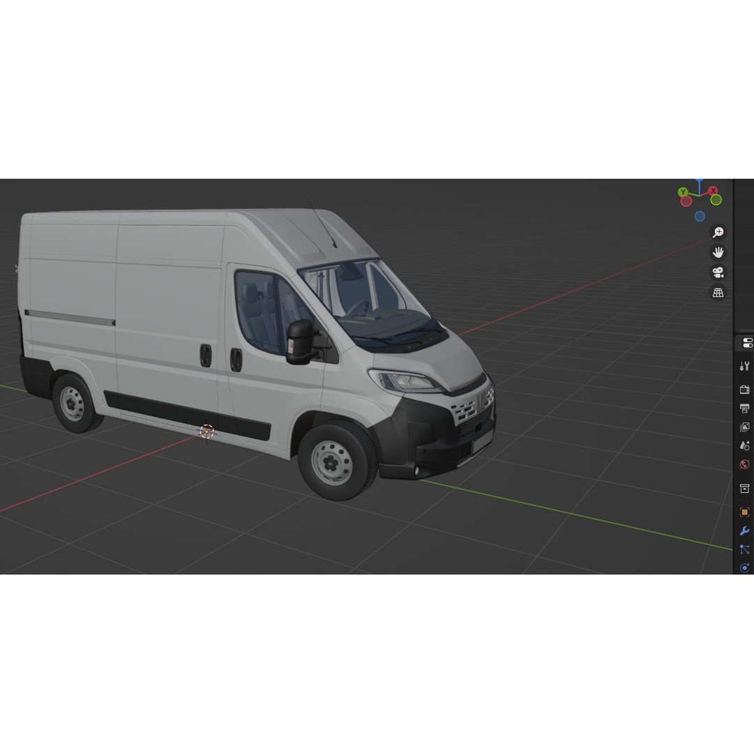 2024 FIAT DUCATO L2H2 3D Model – Detailed Commercial Van, FBX, OBJ