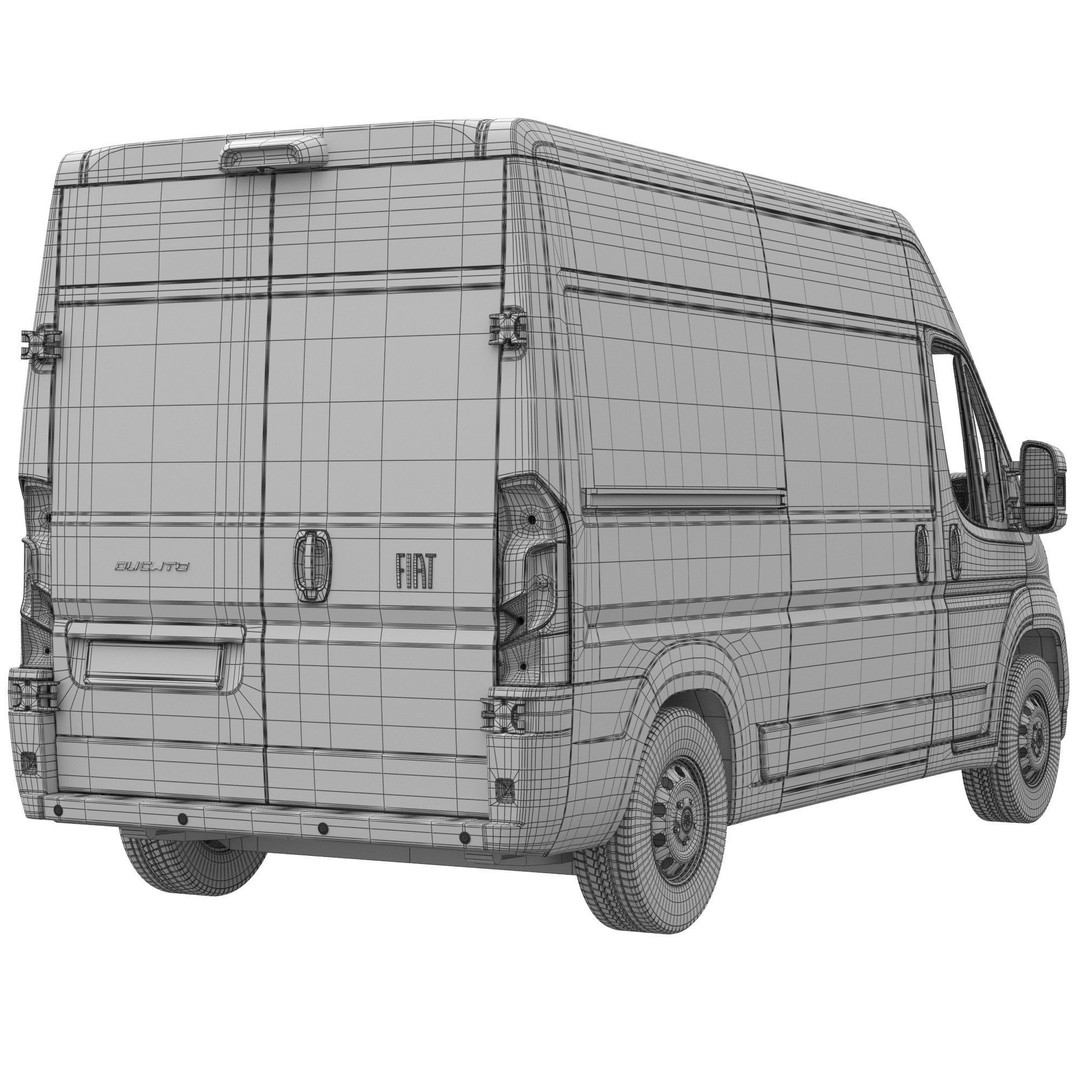 2024 FIAT DUCATO L2H2 3D Model – Detailed Commercial Van, FBX, OBJ - View 16