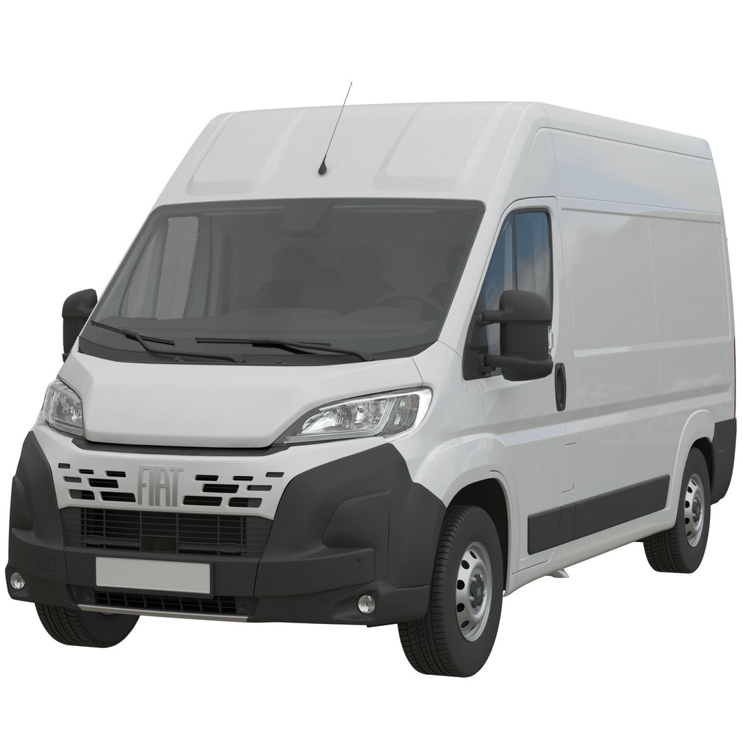 2024 FIAT DUCATO L2H2 3D Model – Detailed Commercial Van, FBX, OBJ - View 3