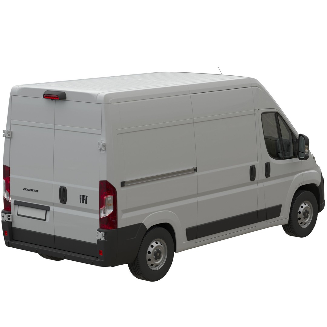 2024 FIAT DUCATO L2H2 3D Model – Detailed Commercial Van, FBX, OBJ - View 6