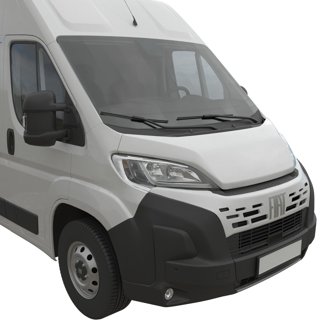 2024 FIAT DUCATO L2H2 3D Model – Detailed Commercial Van, FBX, OBJ - View 7