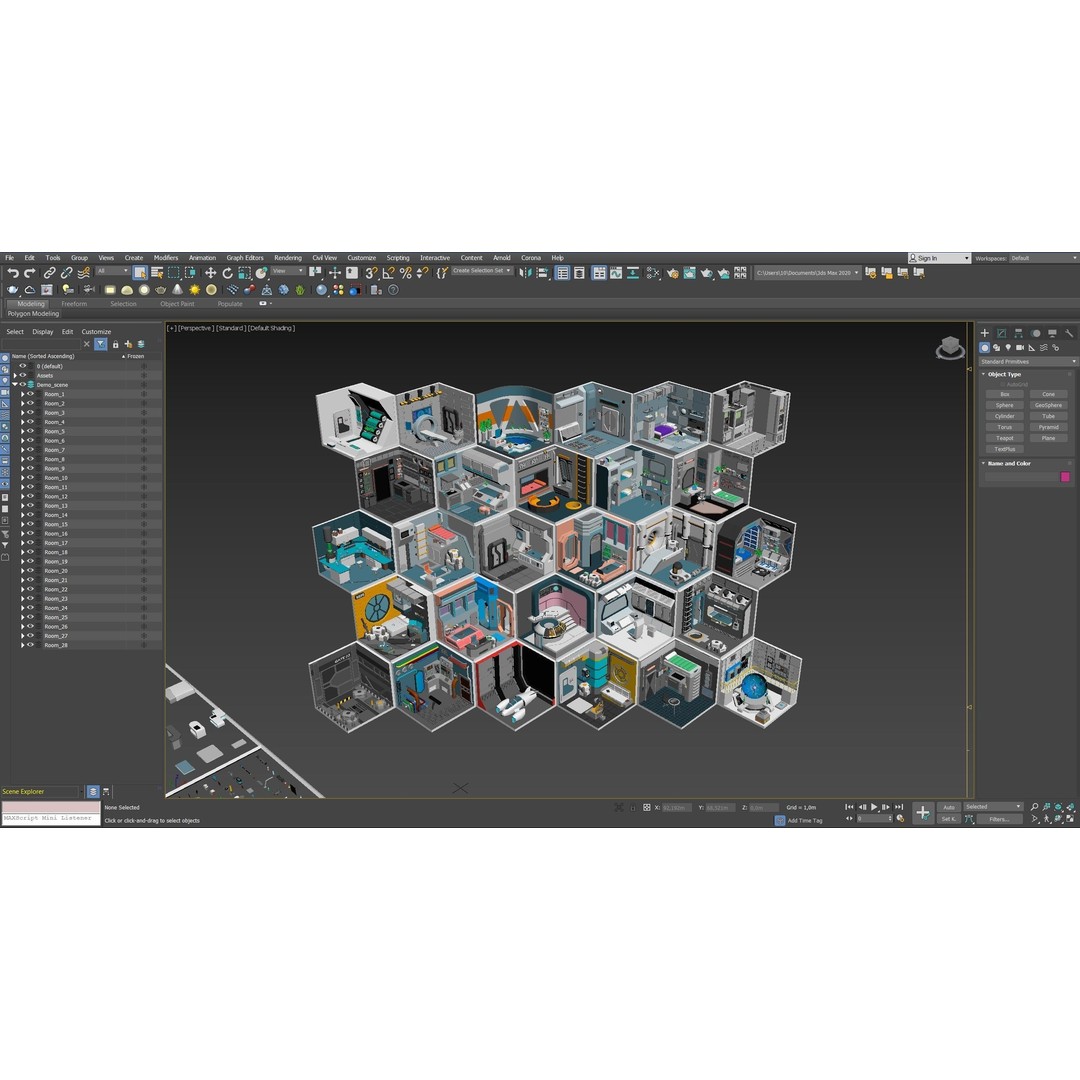 Sci-Fi Rooms 3D Model – Low Poly Interior Pack, FBX, PBR - View 46