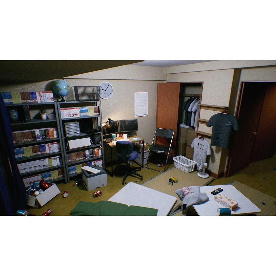 Japanese NEETs Apartment 3D Model – Low-Poly Interior with PBR Textures - View 15