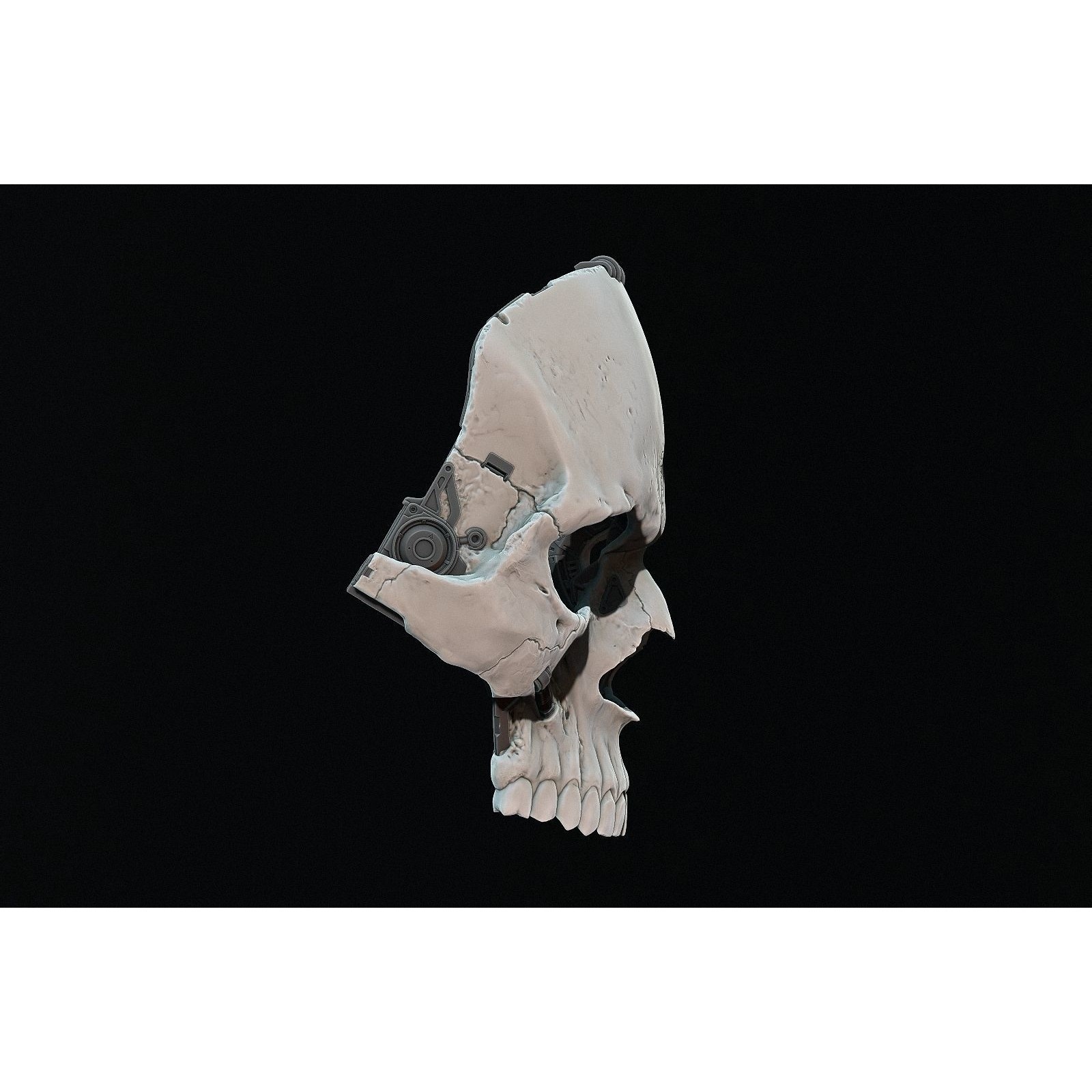 Skull Ghost Mecha Sci-Fi Mask - Game-Ready 3D Model - View 29