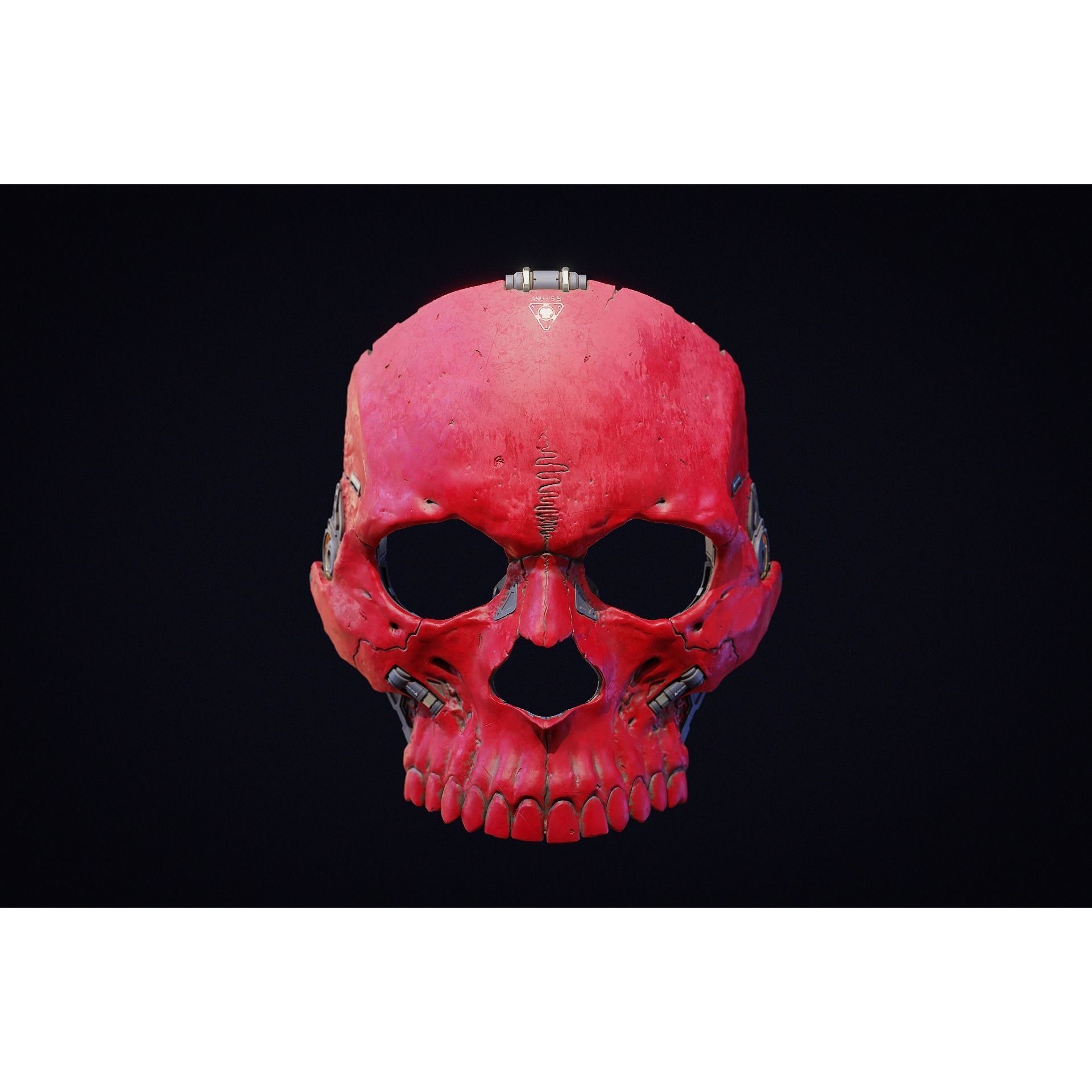 Skull Ghost Mecha Sci-Fi Mask - Game-Ready 3D Model - View 3