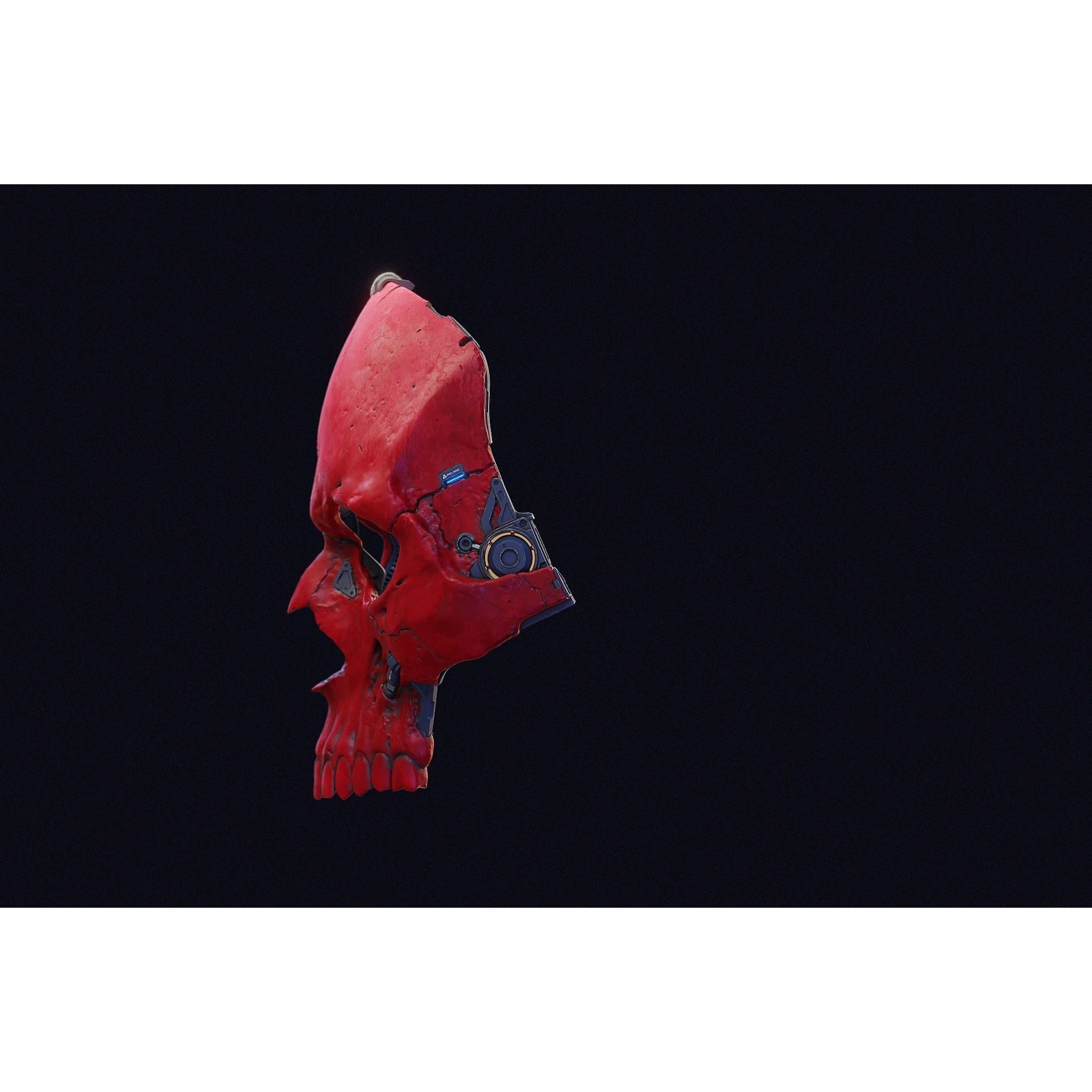 Skull Ghost Mecha Sci-Fi Mask - Game-Ready 3D Model - View 5