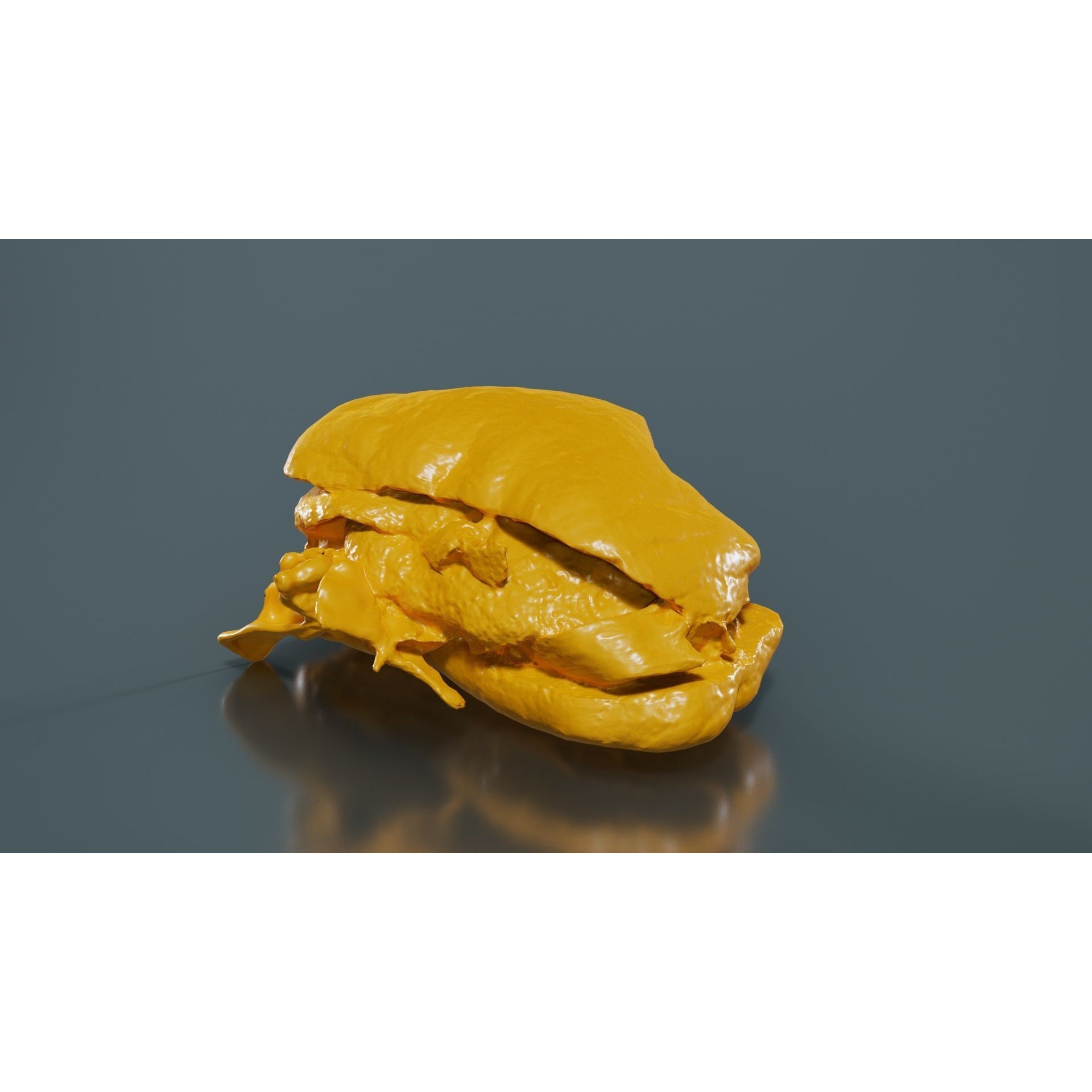 Healthy Salad Burger - Low-Poly Game-Ready 3D Model - View 15