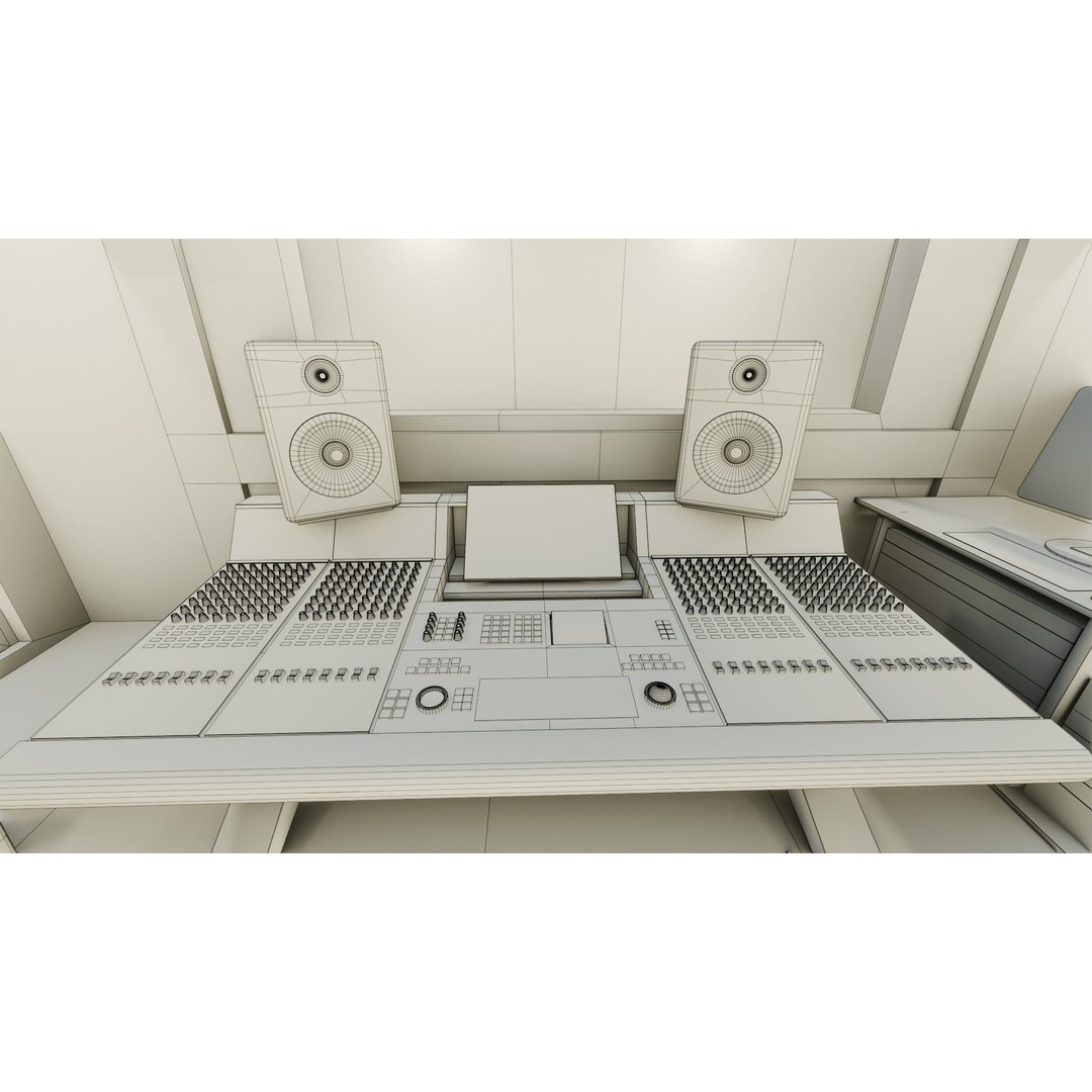 Recording Studio 3D Model – Game Ready Low Poly PBR Asset for Blender - View 14