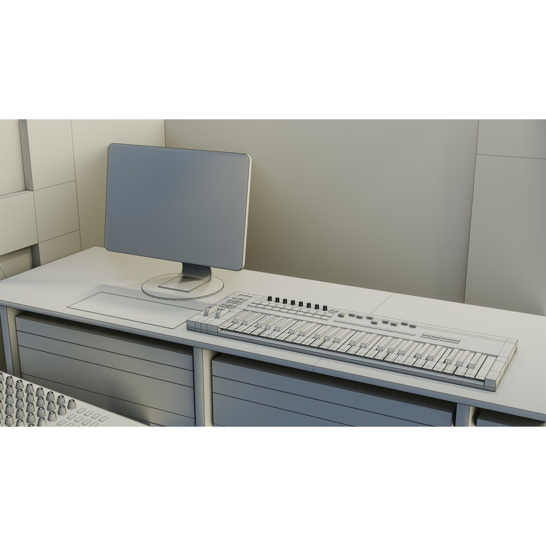 Recording Studio 3D Model – Game Ready Low Poly PBR Asset for Blender - View 15