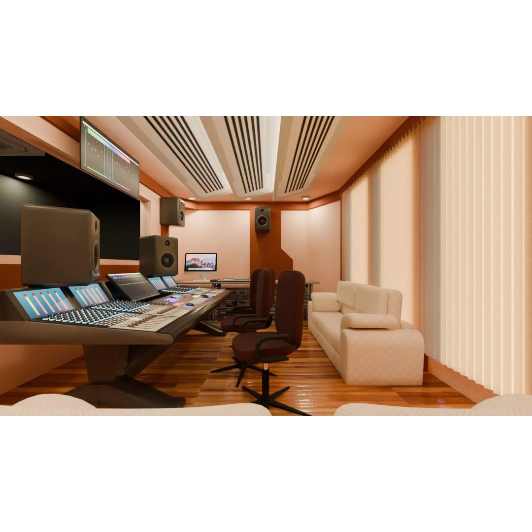Recording Studio 3D Model – Game Ready Low Poly PBR Asset for Blender - View 2