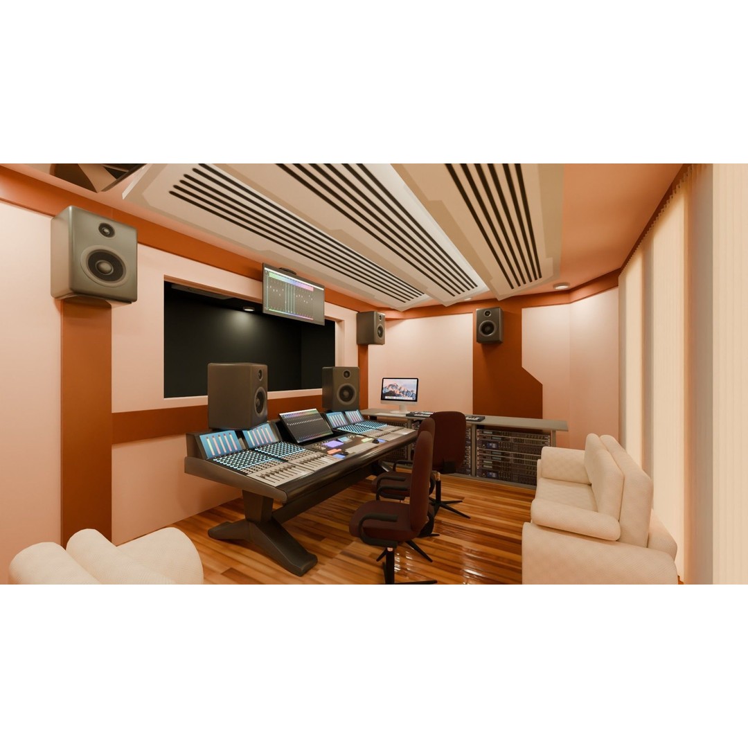 Recording Studio 3D Model – Game Ready Low Poly PBR Asset for Blender - View 3