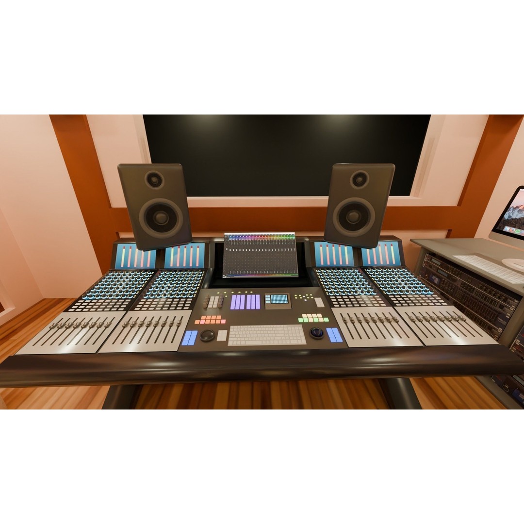 Recording Studio 3D Model – Game Ready Low Poly PBR Asset for Blender - View 5