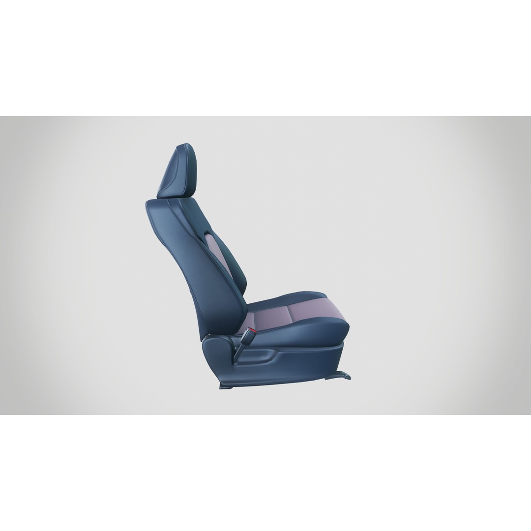 Car Seat 3D Model – Contemporary Design, PBR Textures, FBX & OBJ - View 6