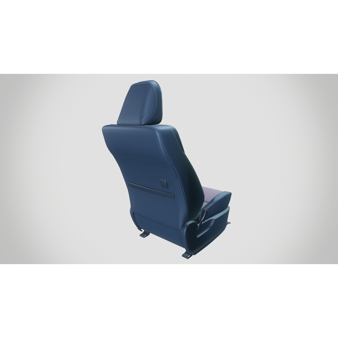 Car Seat 3D Model – Contemporary Design, PBR Textures, FBX & OBJ - View 7