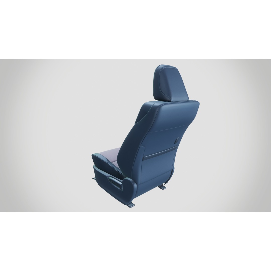 Car Seat 3D Model – Contemporary Design, PBR Textures, FBX & OBJ - View 8