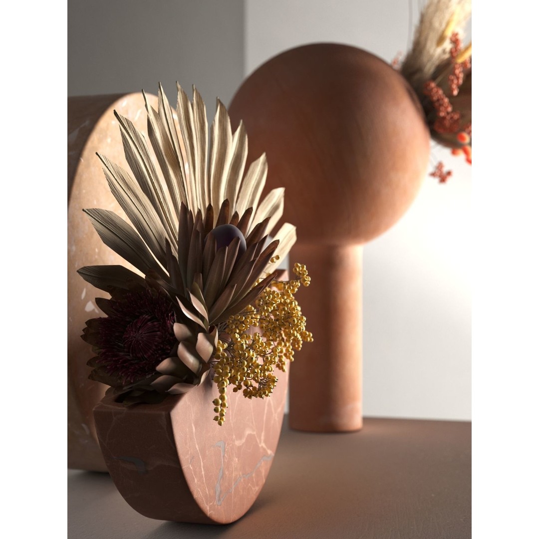 Vase Set 94 3D Model – High Poly Textured Design for Interior Decor - View 4