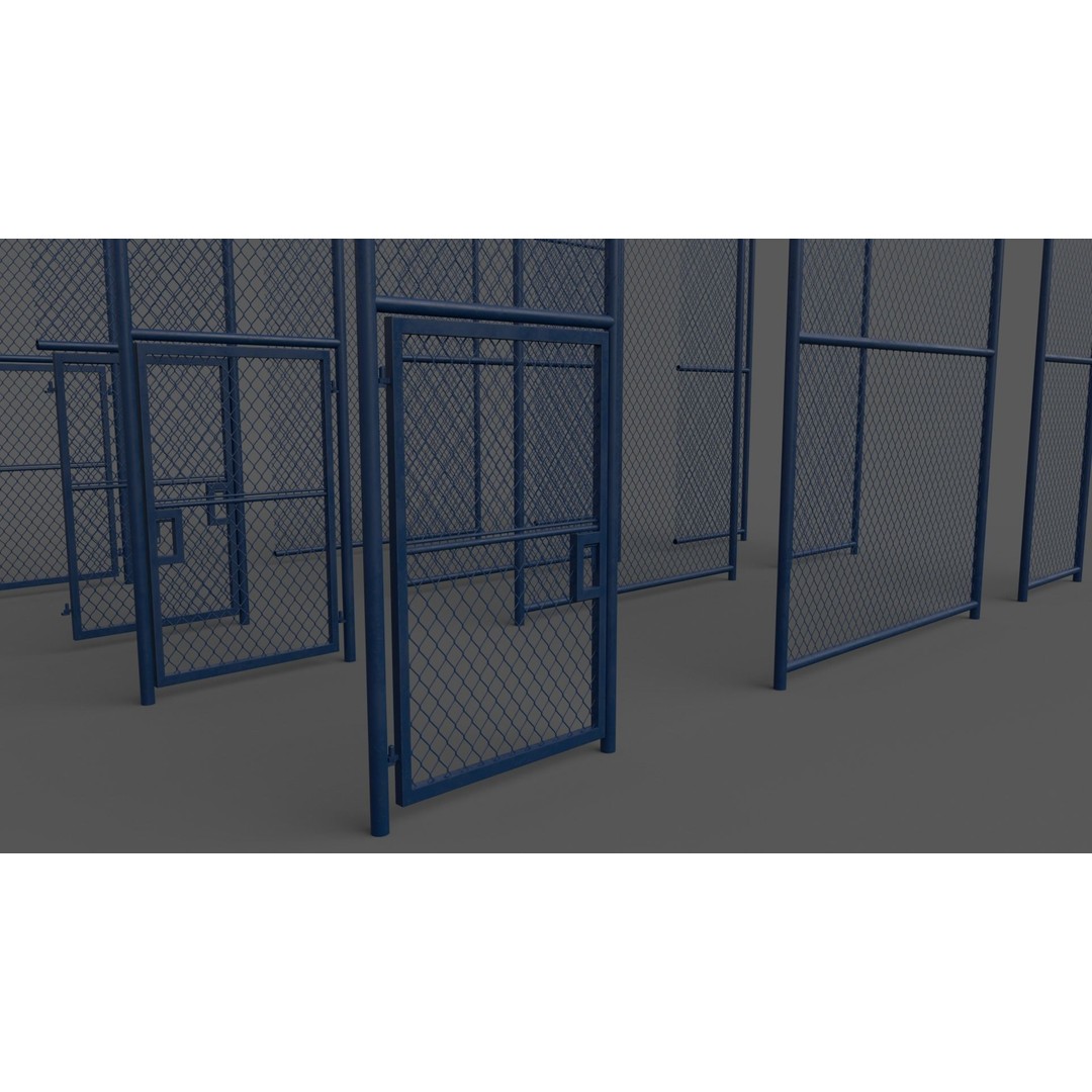 Chain Link Fence 3D Model – Low Poly PBR Game Asset for Unity, Unreal - View 18