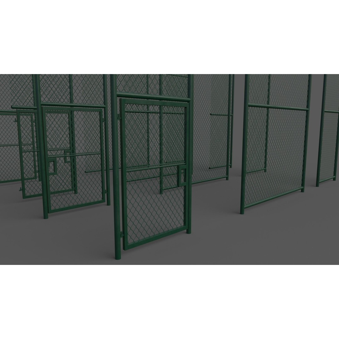 Chain Link Fence 3D Model – Low Poly PBR Game Asset for Unity, Unreal - View 20
