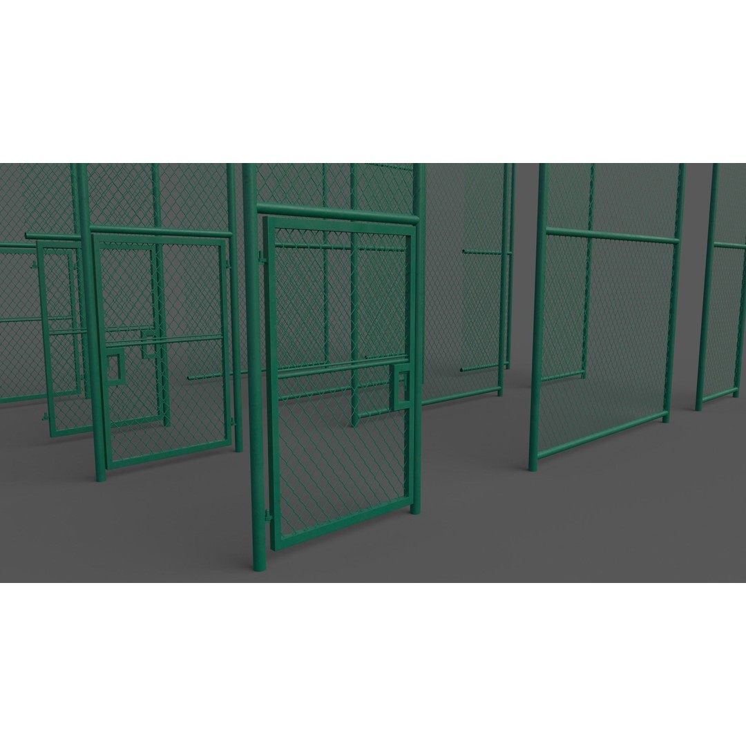 Chain Link Fence 3D Model – Low Poly PBR Game Asset for Unity, Unreal - View 22