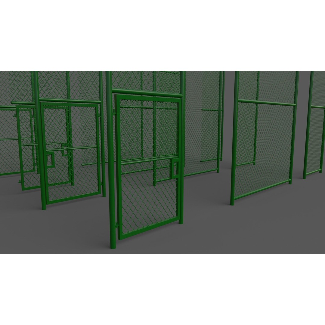 Chain Link Fence 3D Model – Low Poly PBR Game Asset for Unity, Unreal - View 23