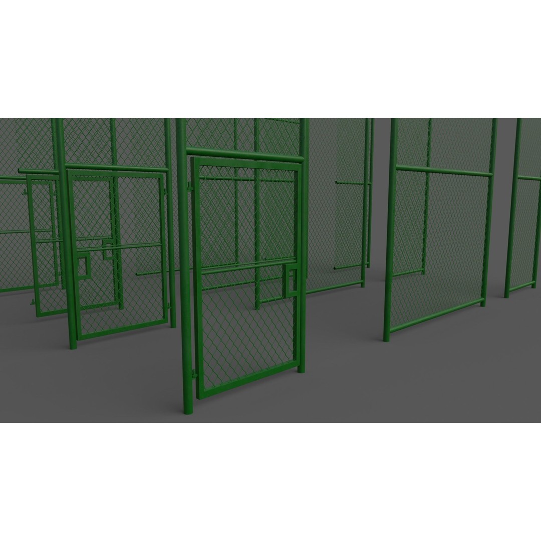 Chain Link Fence 3D Model – Low Poly PBR Game Asset for Unity, Unreal - View 24