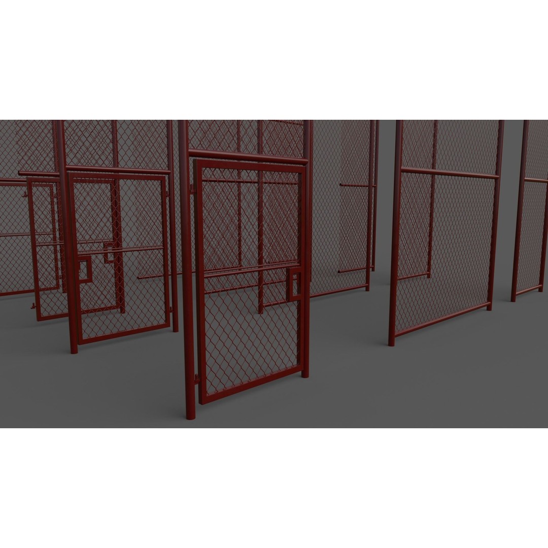 Chain Link Fence 3D Model – Low Poly PBR Game Asset for Unity, Unreal - View 25