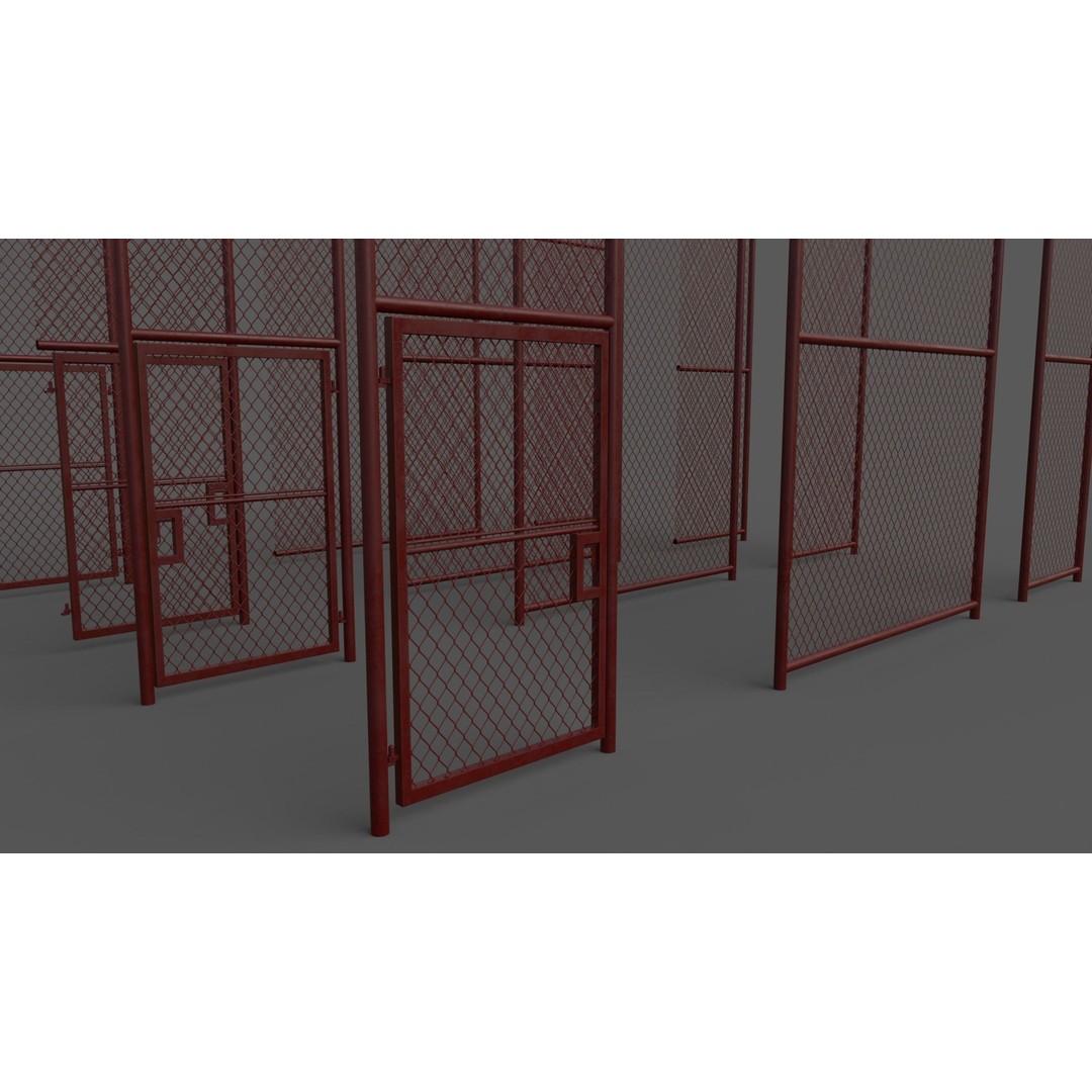 Chain Link Fence 3D Model – Low Poly PBR Game Asset for Unity, Unreal - View 26