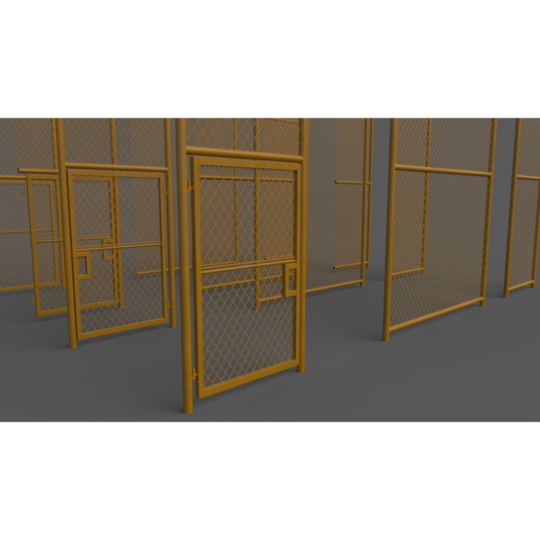 Chain Link Fence 3D Model – Low Poly PBR Game Asset for Unity, Unreal - View 28