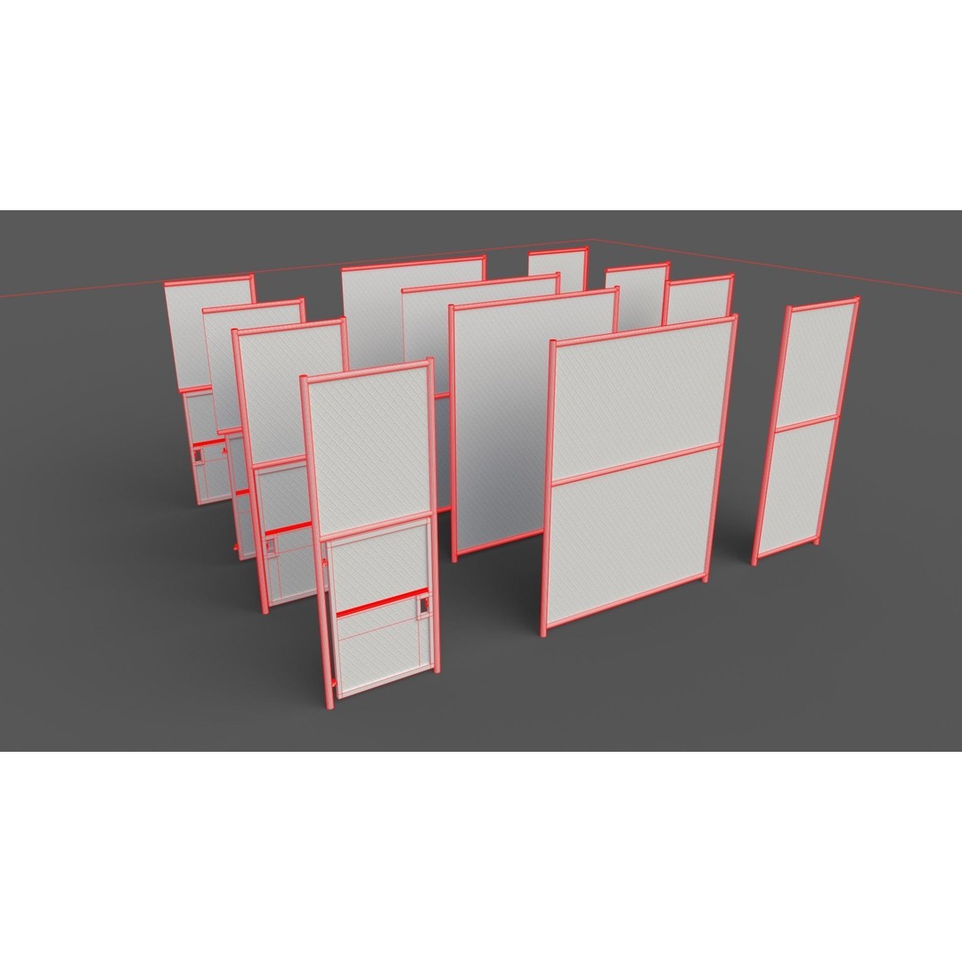 Chain Link Fence 3D Model – Low Poly PBR Game Asset for Unity, Unreal - View 31