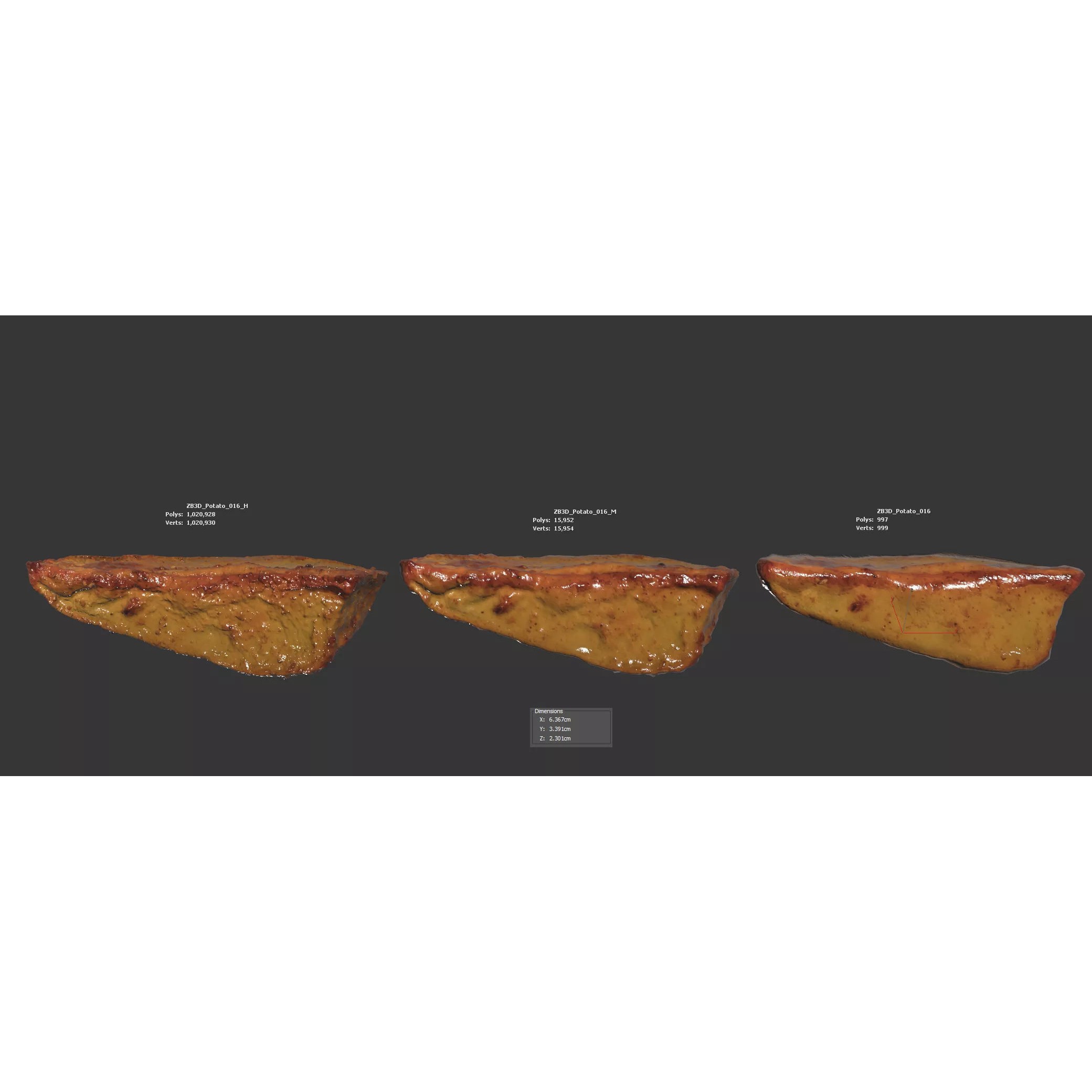 Baked Potato - Game-Ready 3D Model - View 7