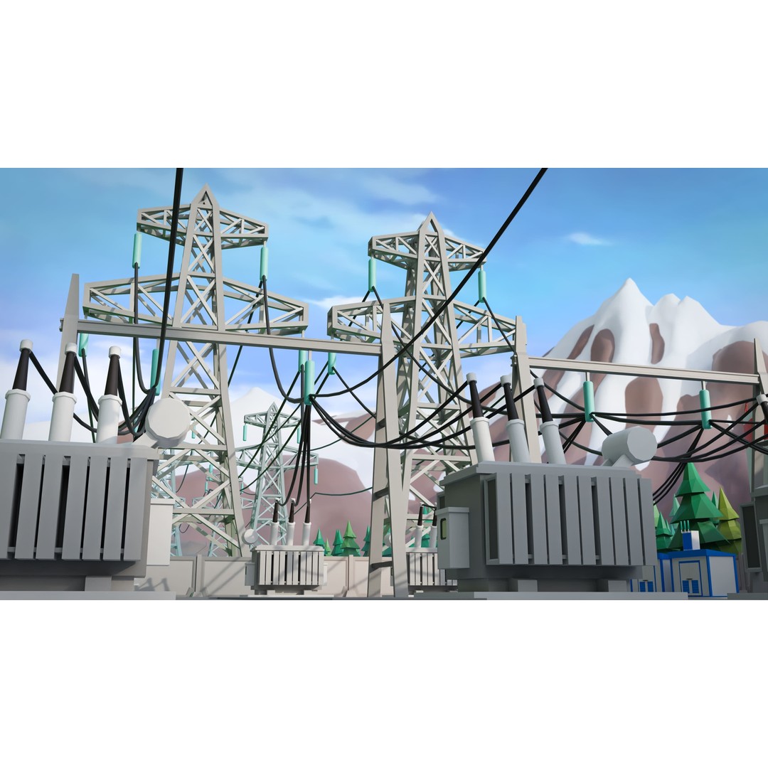 Factory 3D Model – Low Poly Industrial Asset Pack, FBX & OBJ - View 13