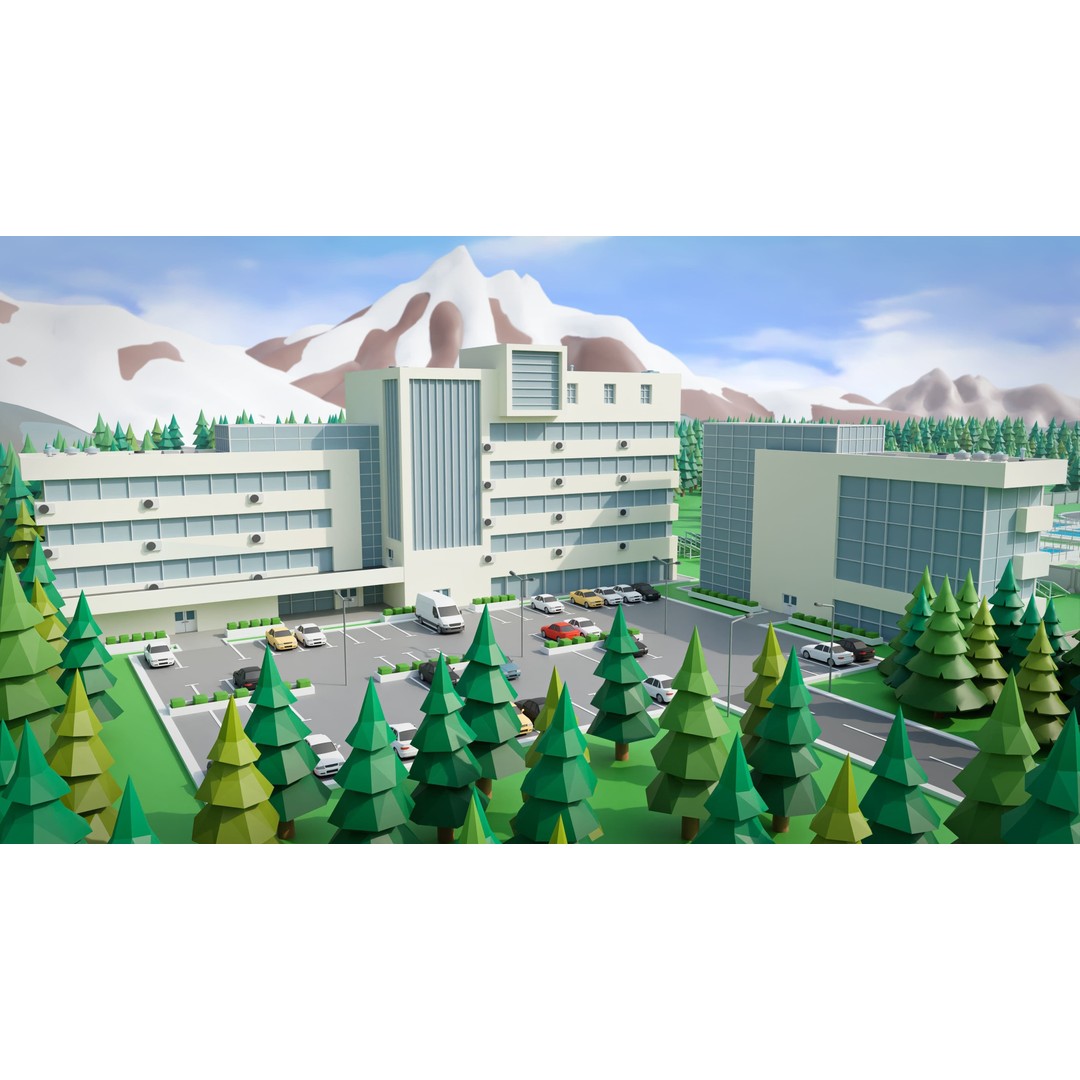 Factory 3D Model – Low Poly Industrial Asset Pack, FBX & OBJ - View 16