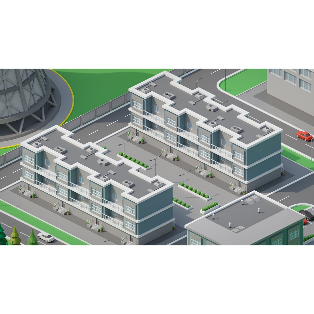 Factory 3D Model – Low Poly Industrial Asset Pack, FBX & OBJ - View 20