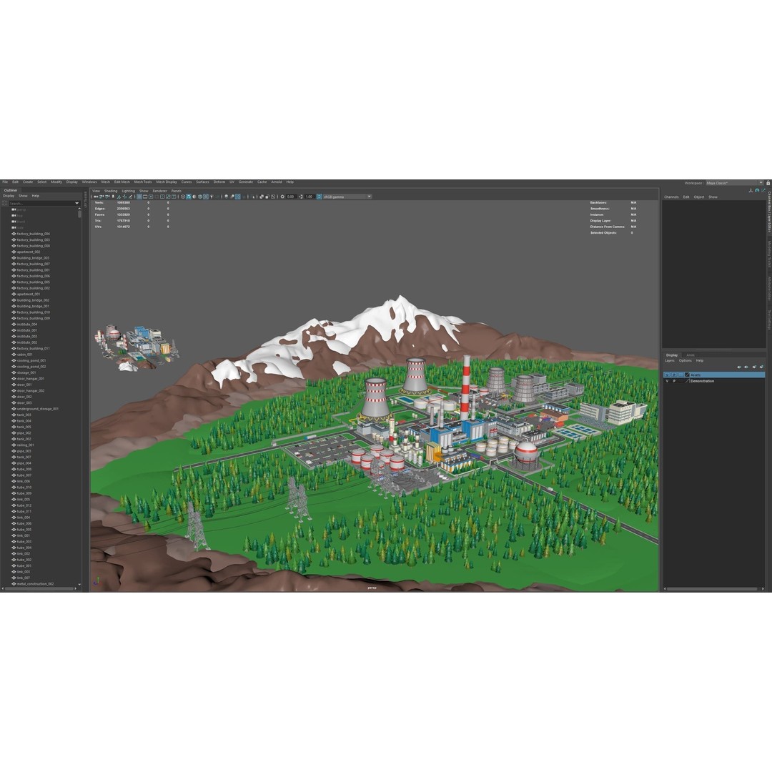 Factory 3D Model – Low Poly Industrial Asset Pack, FBX & OBJ - View 39