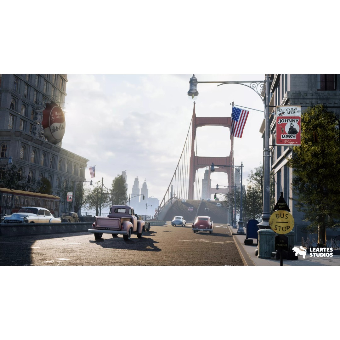 1950s NYC Environment 3D Model – Low Poly Megapack with Vehicles and Props - View 2