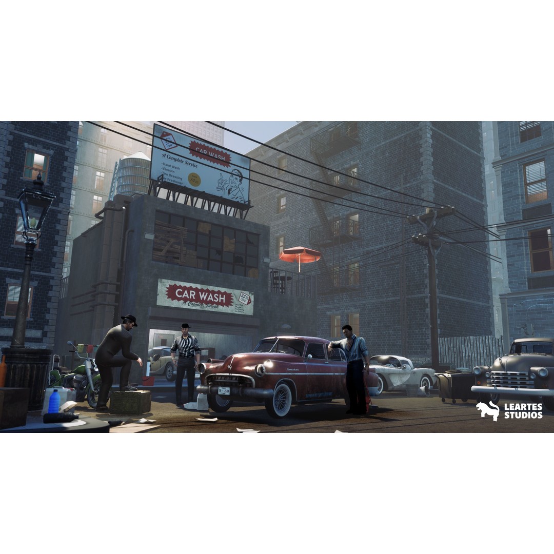 1950s NYC Environment 3D Model – Low Poly Megapack with Vehicles and Props - View 3