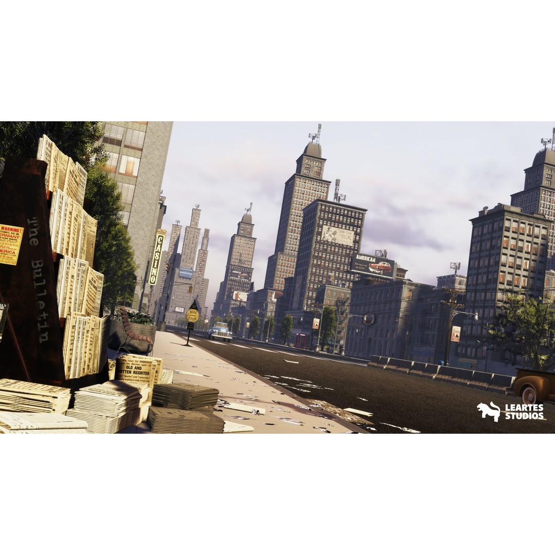 1950s NYC Environment 3D Model – Low Poly Megapack with Vehicles and Props - View 8