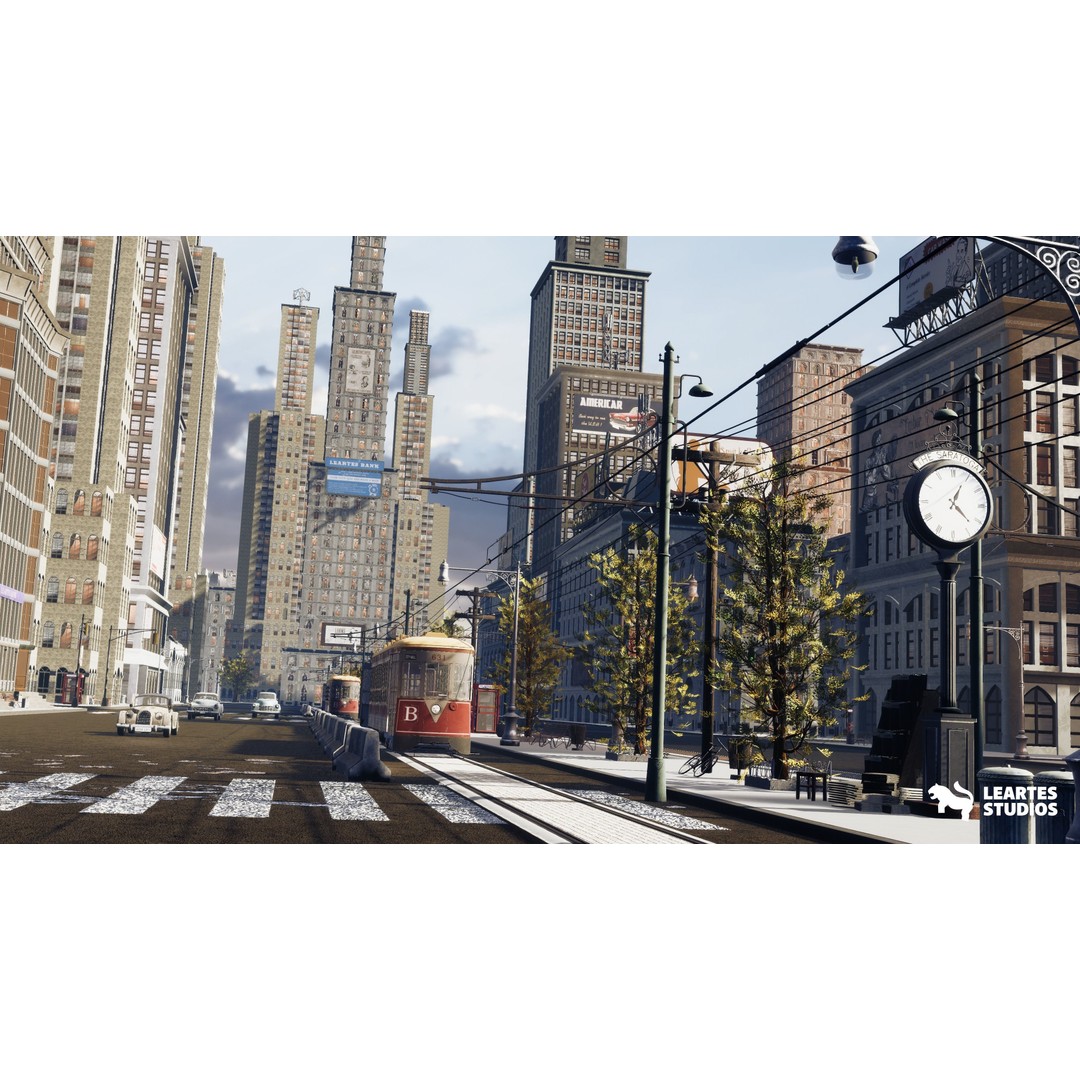 1950s NYC Environment 3D Model – Low Poly Megapack with Vehicles and Props - View 9