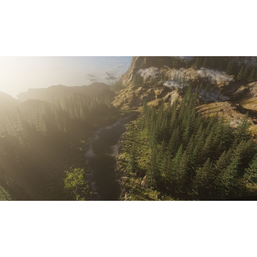 River Mountains 3D Model – High Poly Landscape with PBR Textures, Blender - View 11