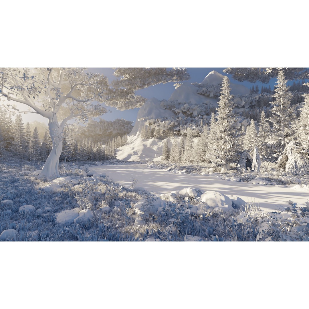 River Mountains 3D Model – High Poly Landscape with PBR Textures, Blender - View 14