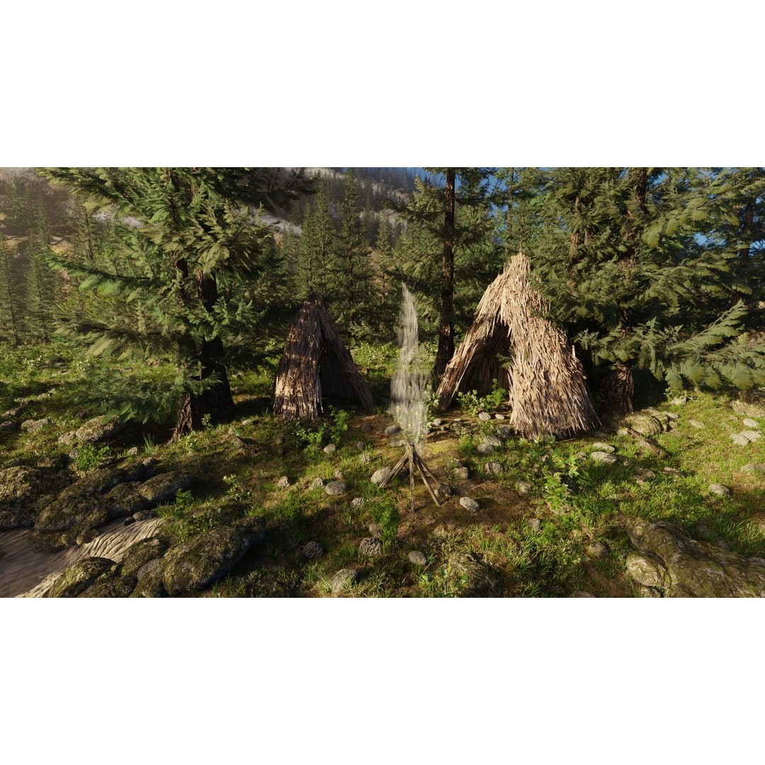River Mountains 3D Model – High Poly Landscape with PBR Textures, Blender - View 5