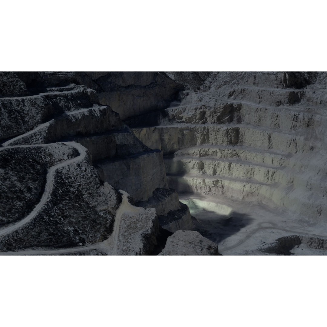 Open Pit Mine 3D Model – Detailed Landscape Asset, FBX, PBR Textures - View 10