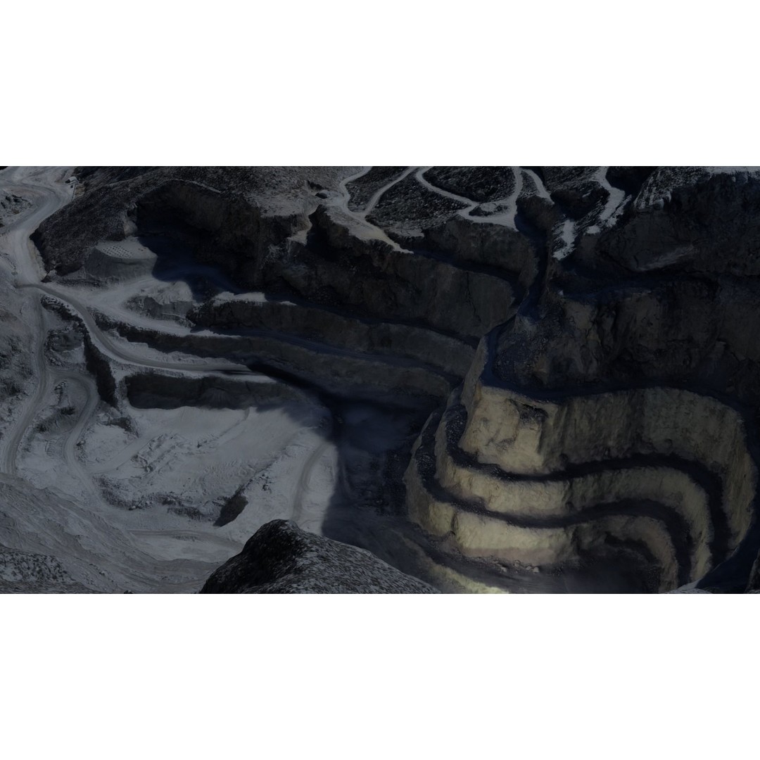 Open Pit Mine 3D Model – Detailed Landscape Asset, FBX, PBR Textures - View 11