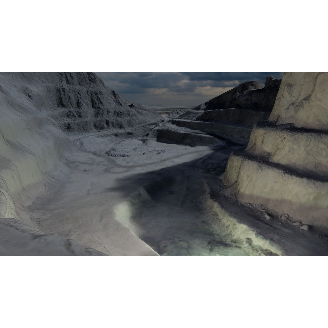 Open Pit Mine 3D Model – Detailed Landscape Asset, FBX, PBR Textures - View 12