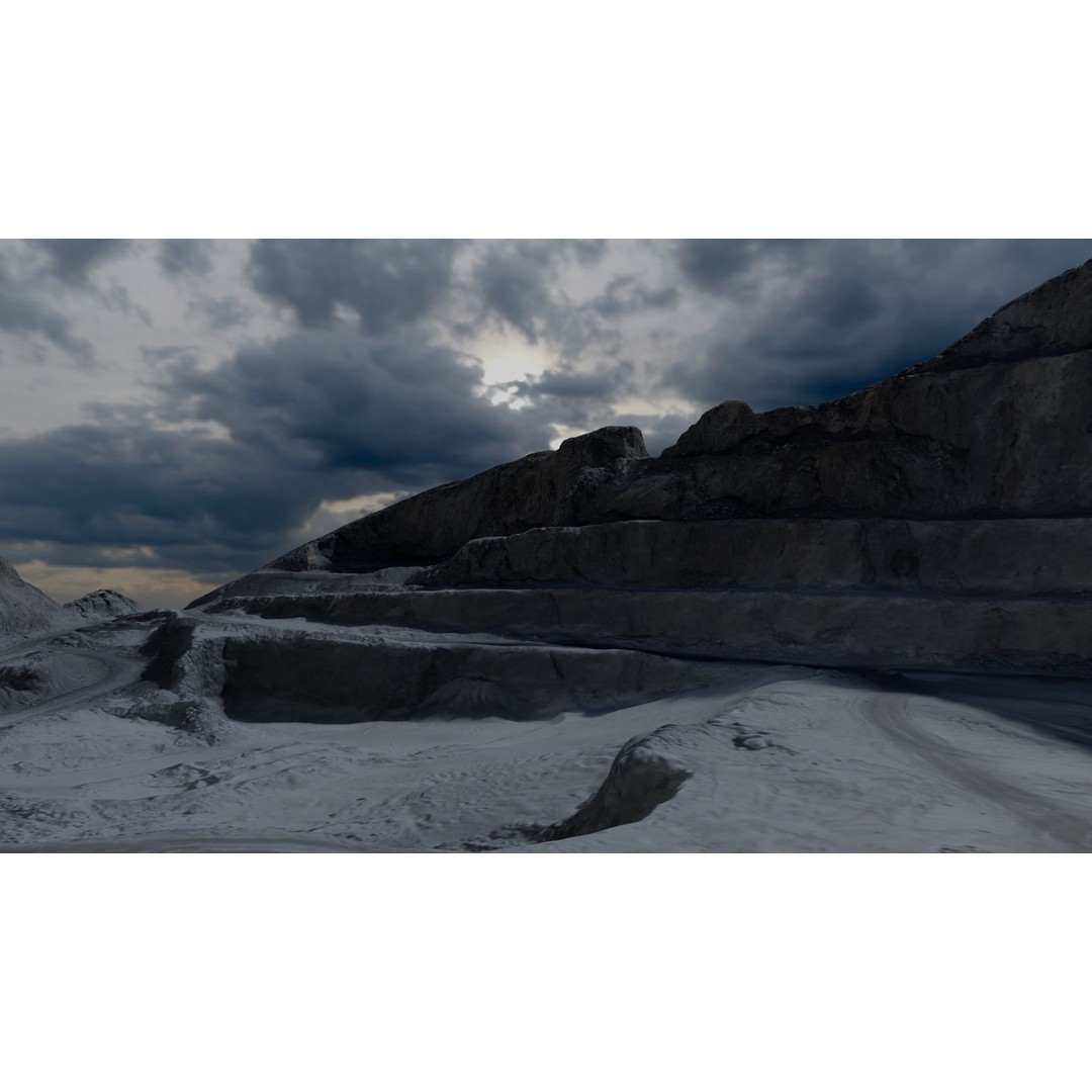 Open Pit Mine 3D Model – Detailed Landscape Asset, FBX, PBR Textures - View 13