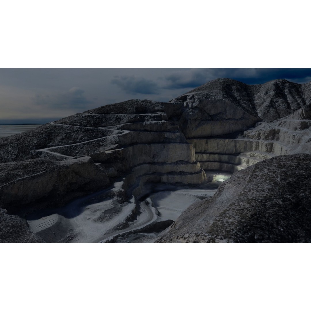 Open Pit Mine 3D Model – Detailed Landscape Asset, FBX, PBR Textures - View 14