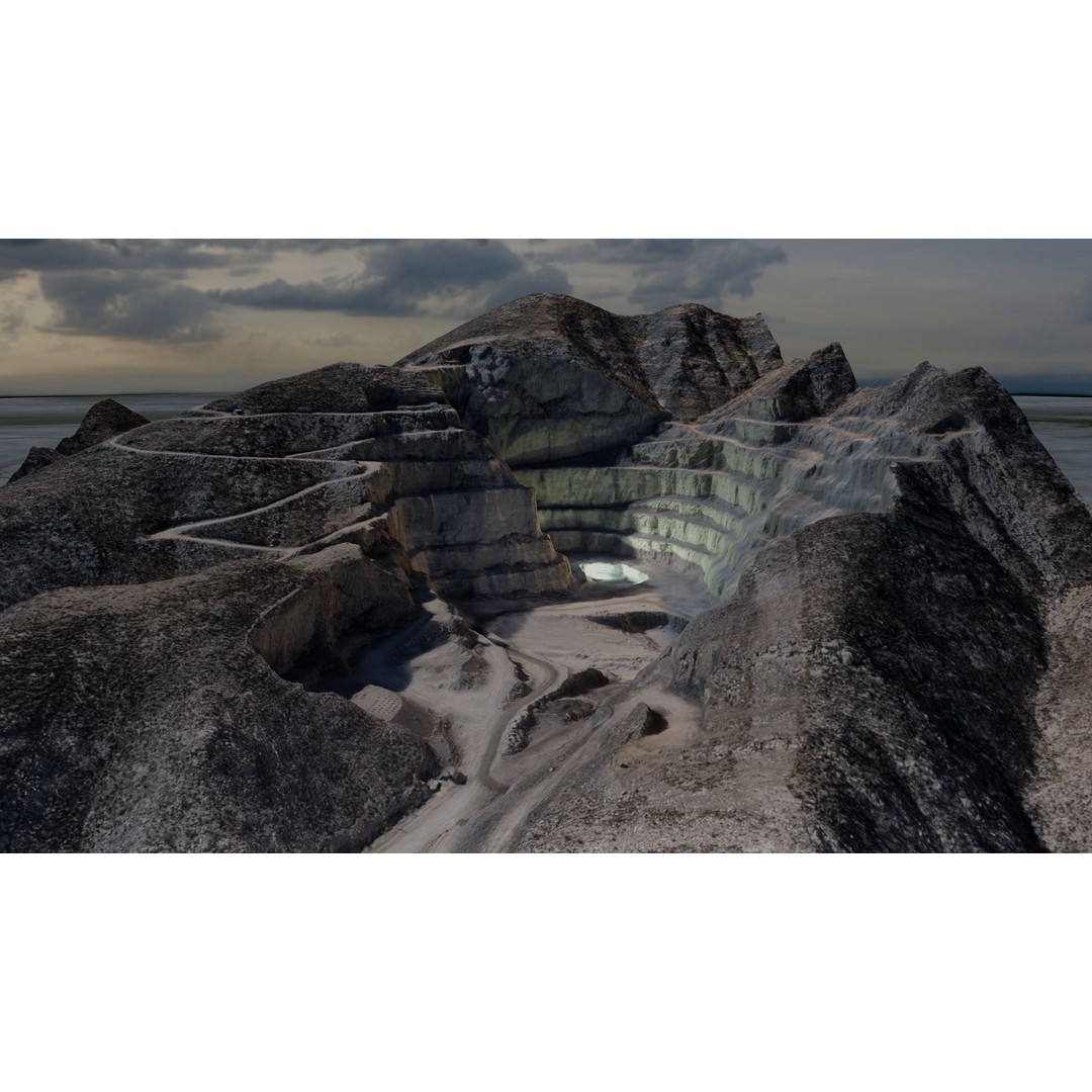 Open Pit Mine 3D Model – Detailed Landscape Asset, FBX, PBR Textures - View 17