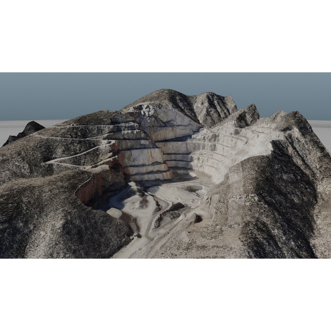 Open Pit Mine 3D Model – Detailed Landscape Asset, FBX, PBR Textures - View 18