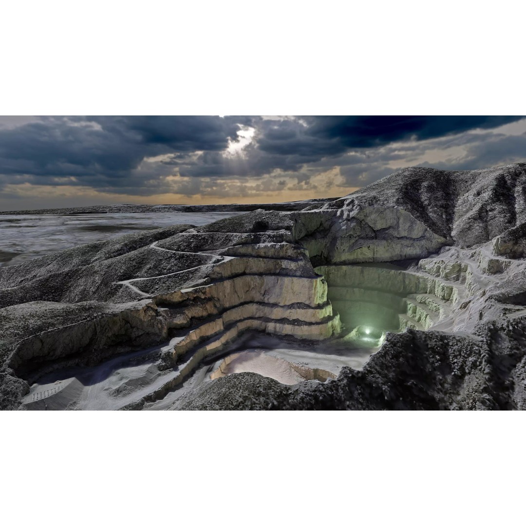 Open Pit Mine 3D Model – Detailed Landscape Asset, FBX, PBR Textures - View 2